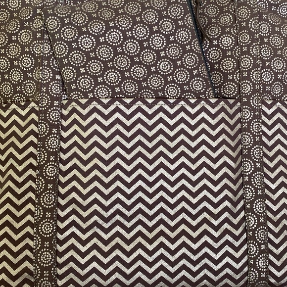 NWOT Handmade Zip Top Cotton Tote - Picture 5 of 16